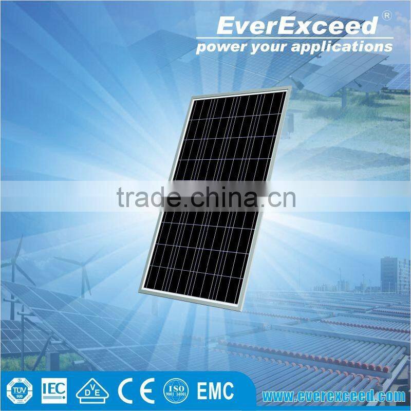 Everexceed poly 100W solar panel raw material with grade A cells