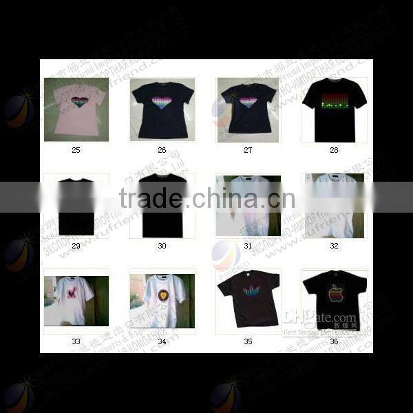 Quality western light up music t-shirts in europe