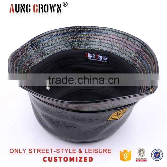 New Style Popular Leather Bucket Hat