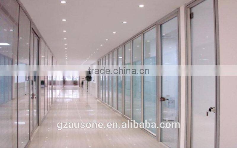 Modern aluminum frame glass walls