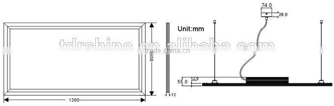 600x1200 70W led panel light