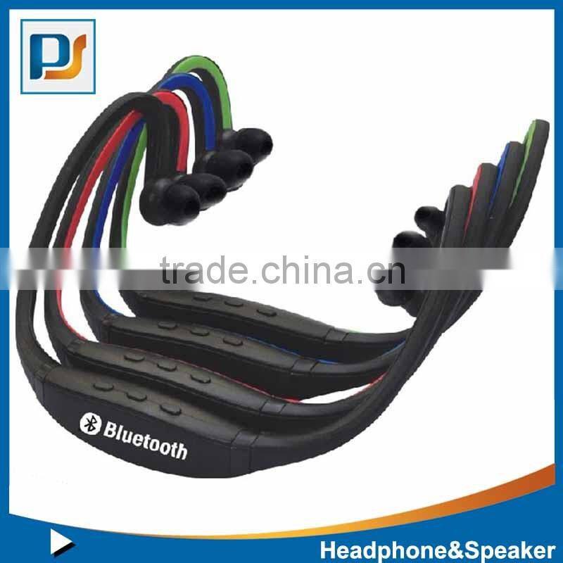 Sports Bluetooth Headphones with Built-In Microphone , Portable Wirless Headset Secure Neckband Design