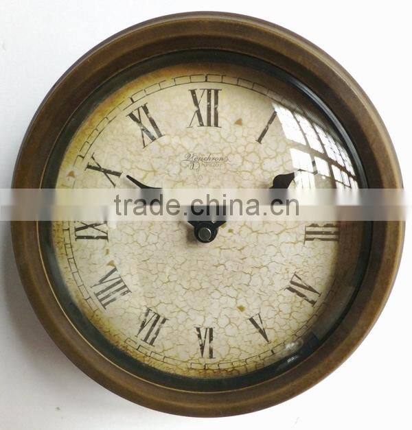 Dia 23.5 cm Country Style Round Metal Wall Clock,