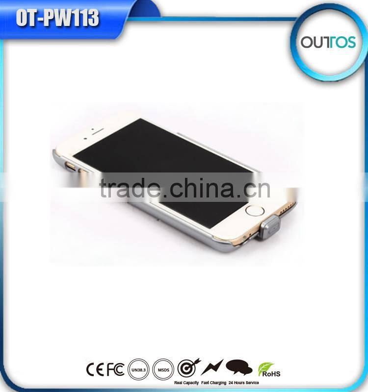 Qi wireless charging power bank 1500mah battery case for iphone 6