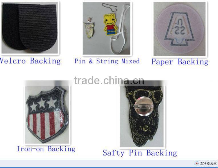 felt heart applique with green grass embroider for wedding decoration