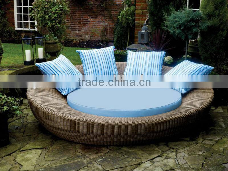 plastic rattan aluminum beach bed