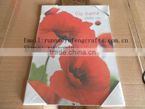Wholesale frameless glass clip photo frame