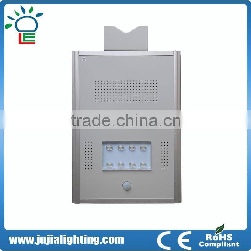 high lumen 8W bridgelux solar led street lights with 2 years warranty
