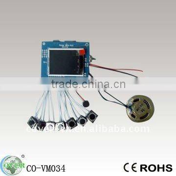 audio video rf modulator module with custom function for video greeting card