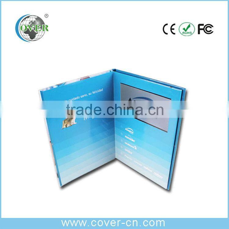 Promotional 4.3'' LCD Video Greeting Card, Video Brochure Card In A5 Paper
