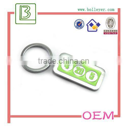 Shiny Enamel lucky number keychain