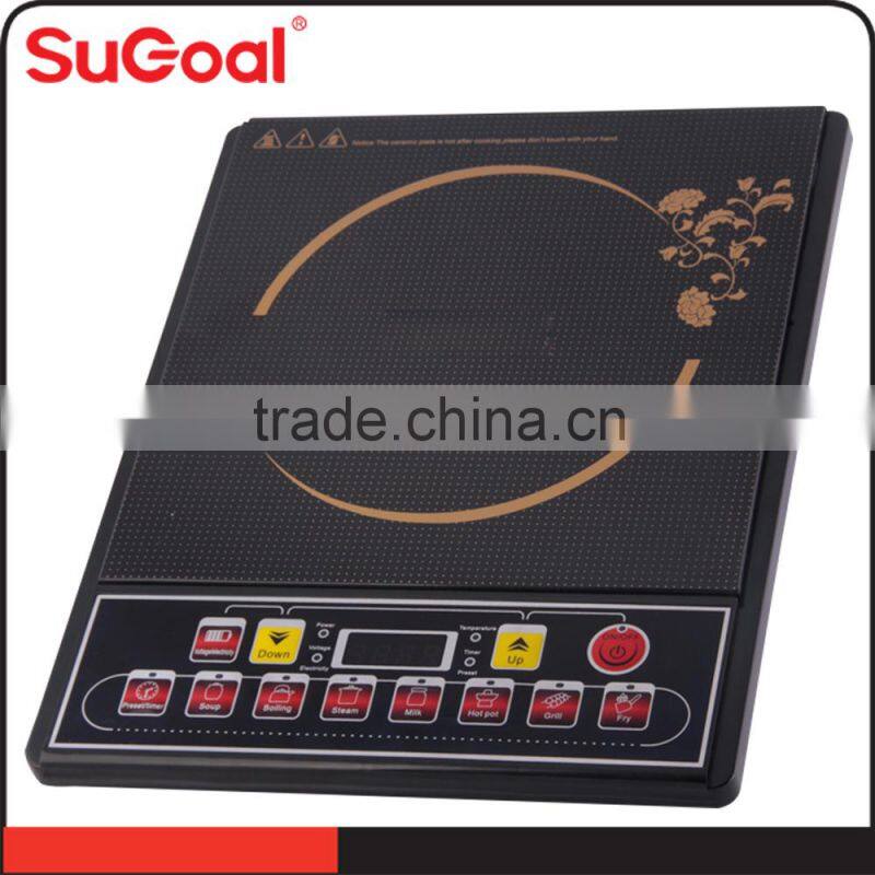 Hot Sale Model Crystal/Ceramic Plate Electric Induction Cooker China Manufacturer