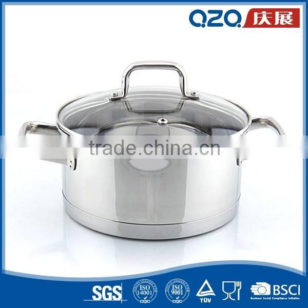 Best quality custom professional 201/304 cookware sets stainless steel casserole