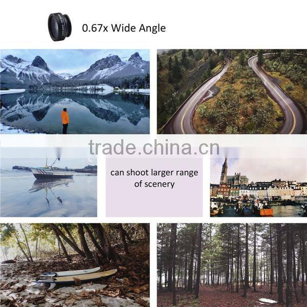 Universal Mobile phone Camera LensWide Angle Fish Eye Macro 3in1 Mobile Phone Lens