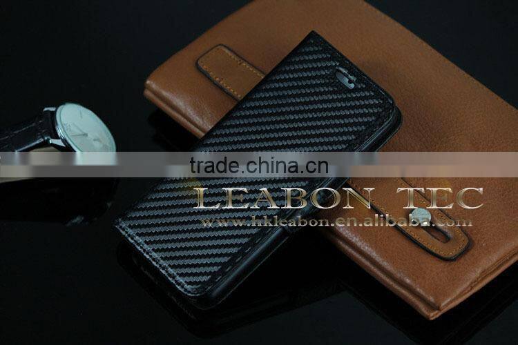 carbon fiber Leather Case Cover for iPhone 6 Plus, Magnetic Flip Cover PU Wallet Leather Case for iPhone 6