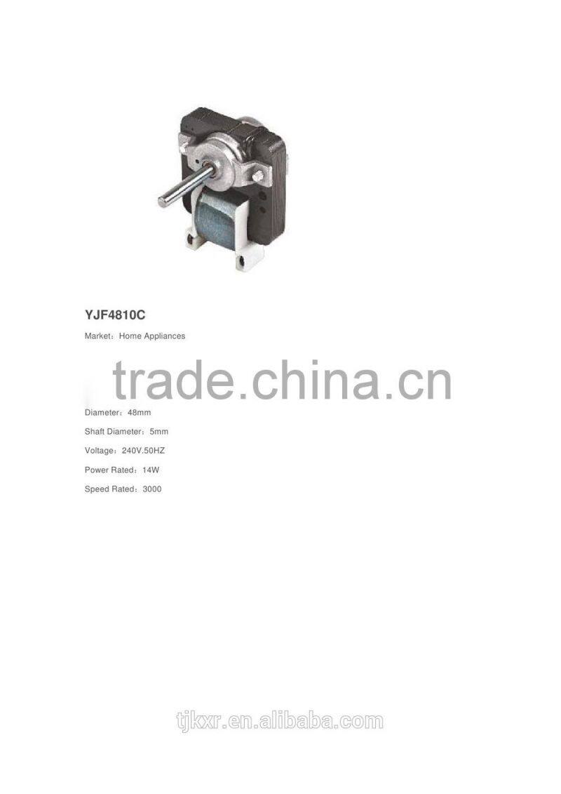 CE, VDE, TUV, UL approved YJF48 series shaded pole ac fan motor with the world best price