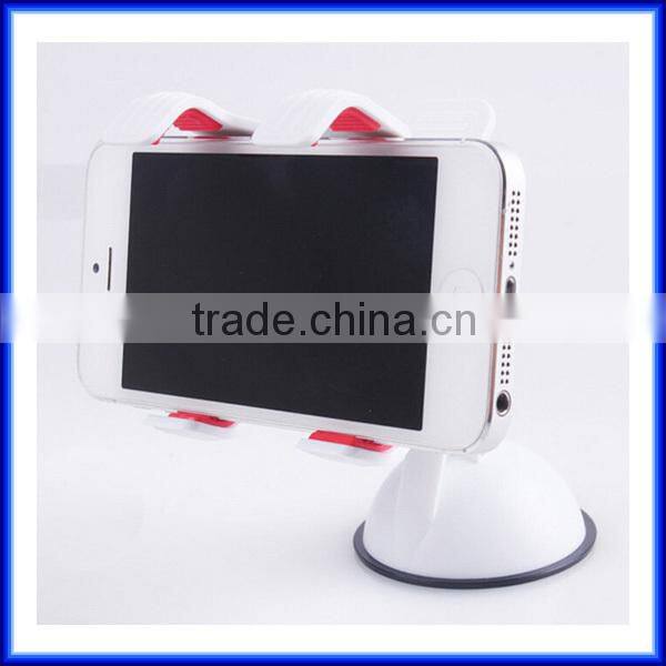 Handfree double clip car cell phone clip bracket for sumsung GPS, windshield suction car phone clip bracket