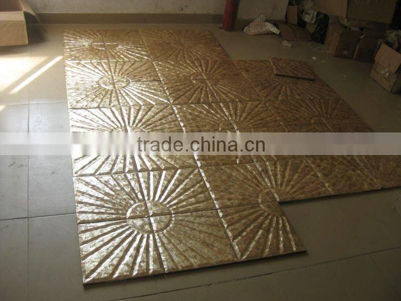 Gold capiz shell sheet with special shape