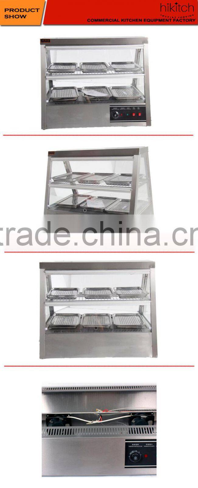 commercial Stainless steel buffet glass display equipment food warmer showcase