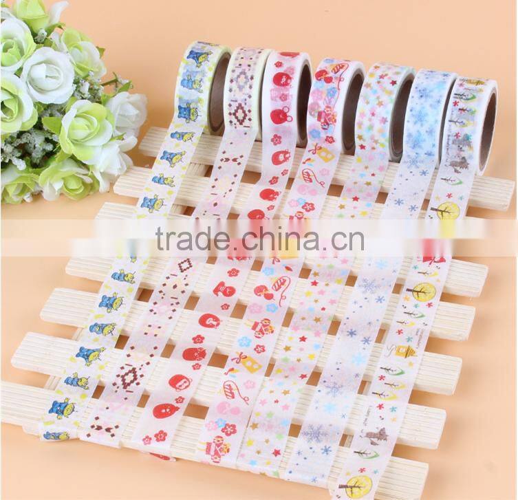 Writing printed washi Japanese paper tape for decoration for gift