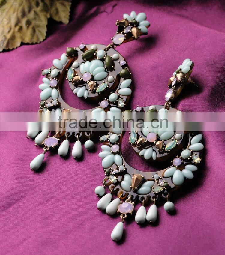 Simple Fashion Hot Sale Exquisite Elegant delicate Bohemia earring, beautiful earring designs for women, necklace earrings set