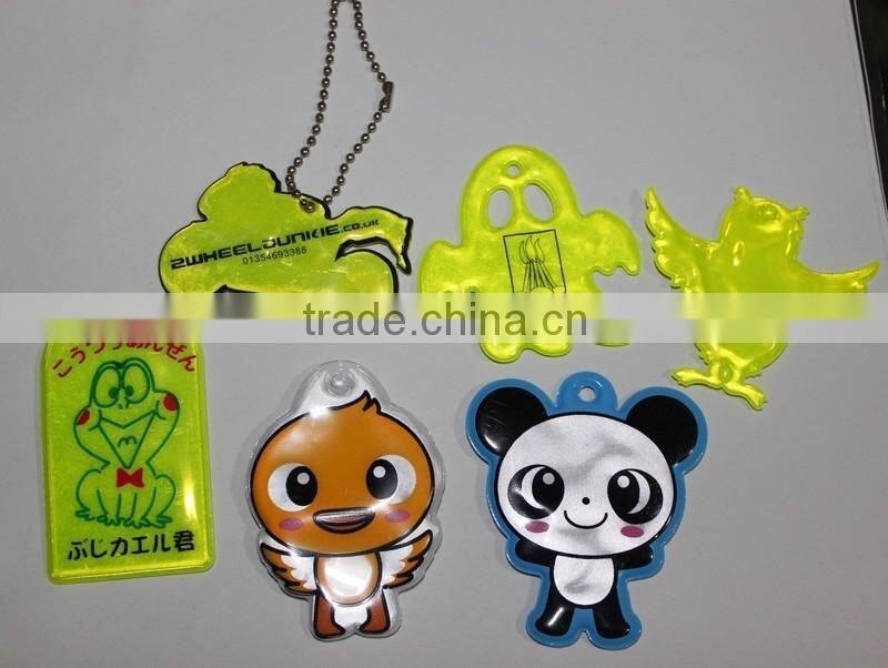 promotional gift reflective PVC keychain