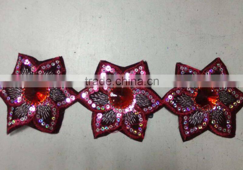 Sequins embroidery and manual adhesive series