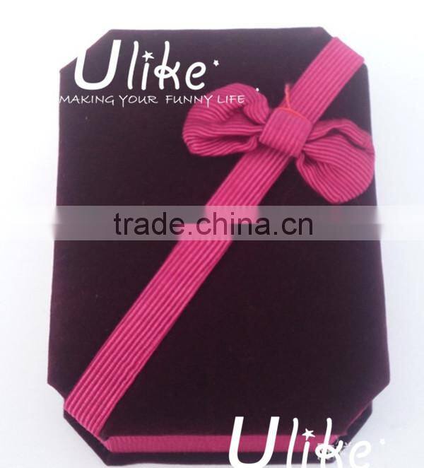 hot selling necklace pendant jewelry creative ring box ornament ring box velvet with bowknot velvet ne products ideas