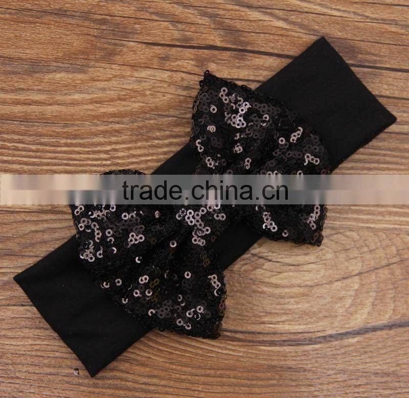 2016 new design cotton baby headband with bows
