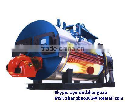 Horizontal gas fired conducting oil boiler