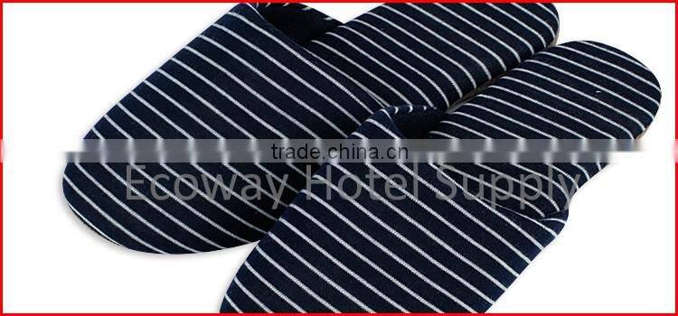 Factory OEM Hot Sale Disposable Stripe Home Soft Slippers
