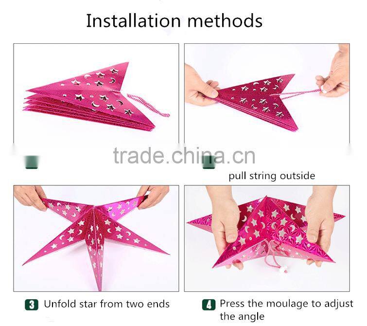 Star shape paper angle ornament for Christmas decoration