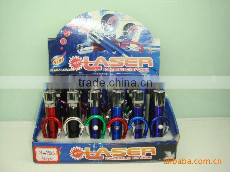 3 in 1 led laser light projection picture with carabiner key chain