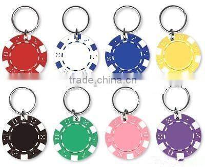 11.5g high quality ABS custom lucky poker chip keychain