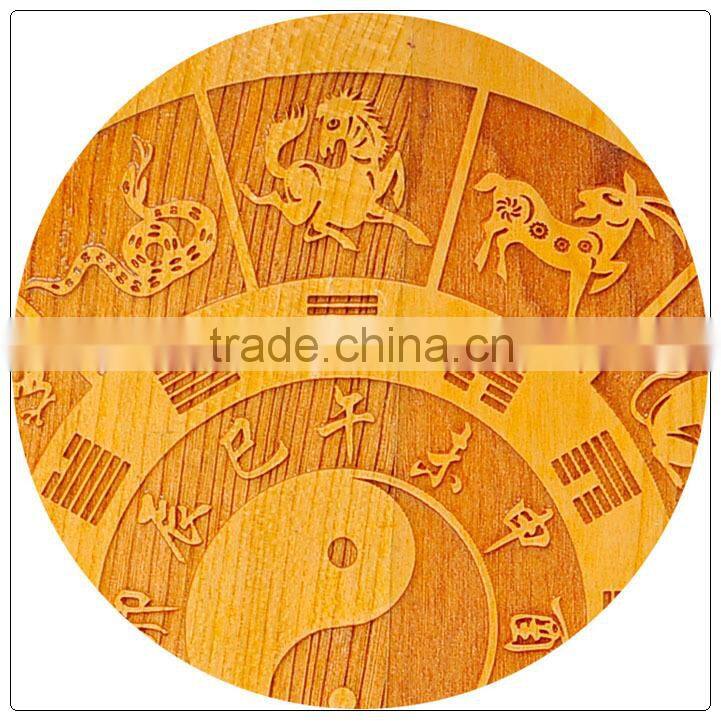 Peach wooden Shan Hai Zhen Plaque, Feng Shui Plaques