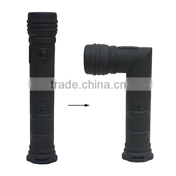 Best selling car accessories adjustable flashlight with phone charge car charger