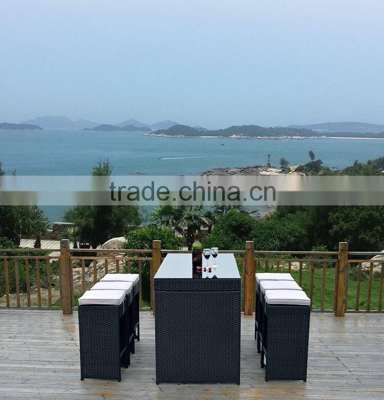 Bar-001 hot sale outdoor rattan high bar table
