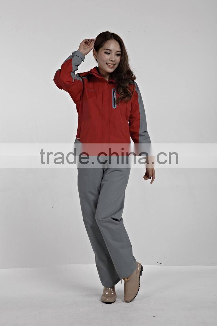 High quality softshell woman fleece tech jacket red color