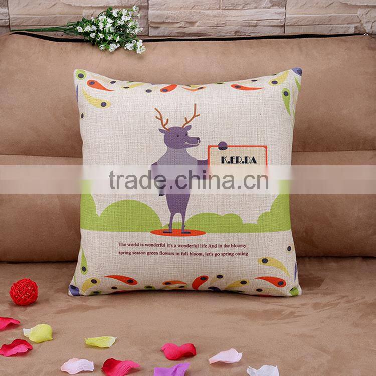 2015 ZAKKA printed hold pillow cow cartoon cotton and linen hold pillow household sofa cushion cover