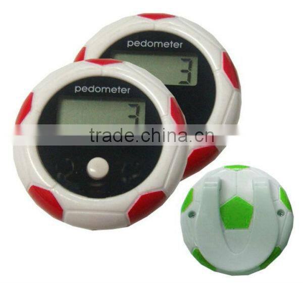Football Shape One Button Pedometer Step counter Pedometer with Clip