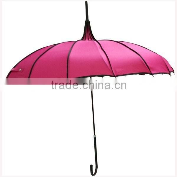 semi-automatic umbrella with tower shape, pagoda umbrella, special umbrella