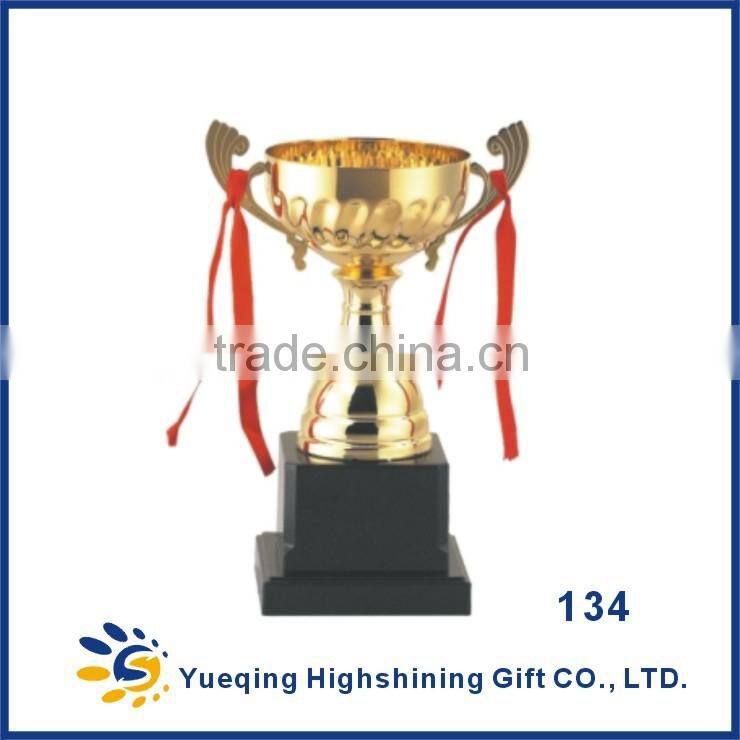 Three sizes 134ABC blank plastic base students gold plated trophy
