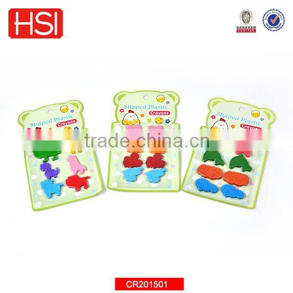 wholesale l stationery animal shape wax crayon for teenagers