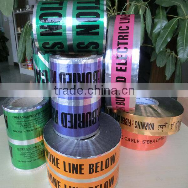 Aluminum Foil Underground Detectable Warning Tape in Various Color