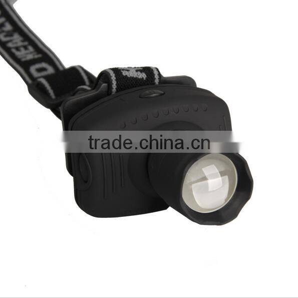 T27B waterproof 1W LED Headlight Light Headlamp Head Lamp Flashlight 3 modes