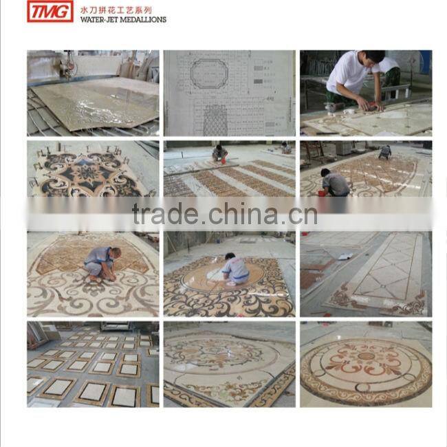 Creative competitive water jet marble medallion, marble floor medallions patterns