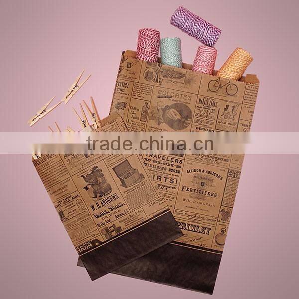 Medium Newsprint Paper Shopping Bags 8" X 4" X 10"