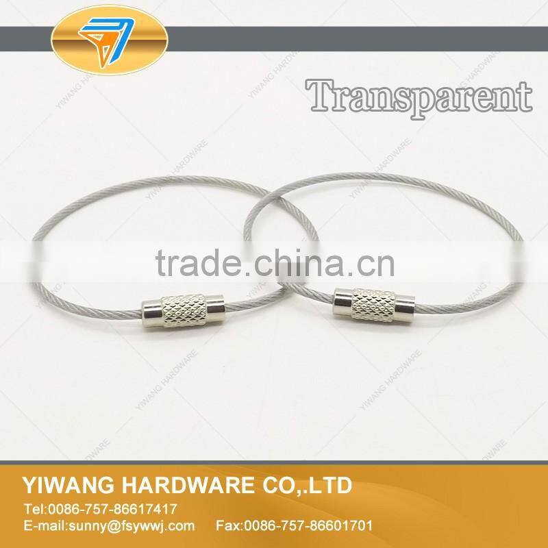 Outdoor Hiking Bright Green Stainless Steel Wire Key Ring