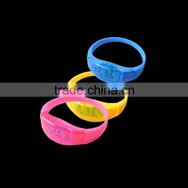 2016 Supply Eco-freindly Flashing Illumination Bracelet,sound activated led bracelet