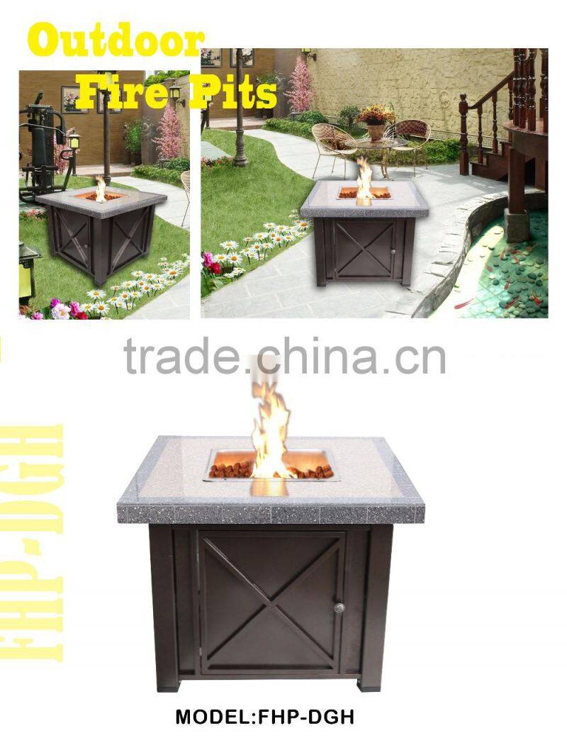 Gas fire pit( tile fire pit) GARDENSUN 40000BTU with CE CSA AGA ISO